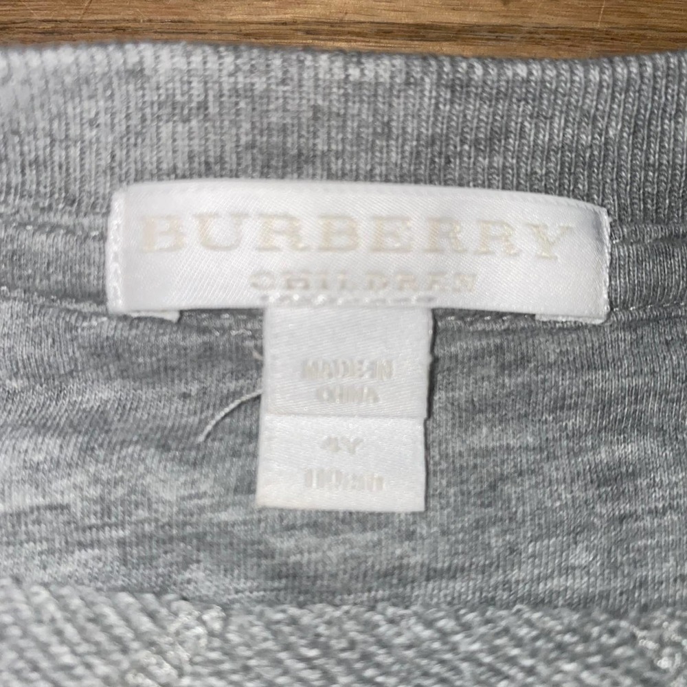 Burberry Children's Girl's Sweatshirt in Gray with Ruffle Sleeve Detail (Sz 4Y) - Picture 3 of 12